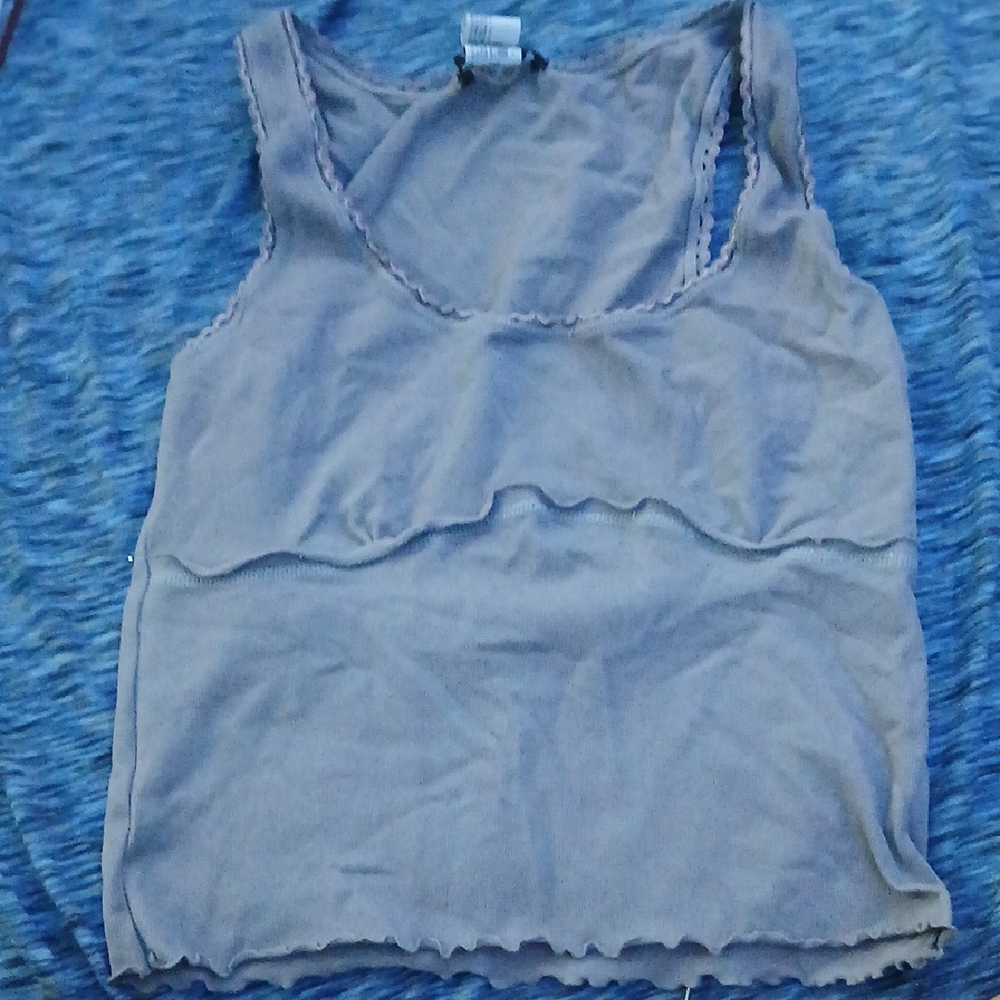 Forever 21 Brown Ribbed Fitted Tank Top